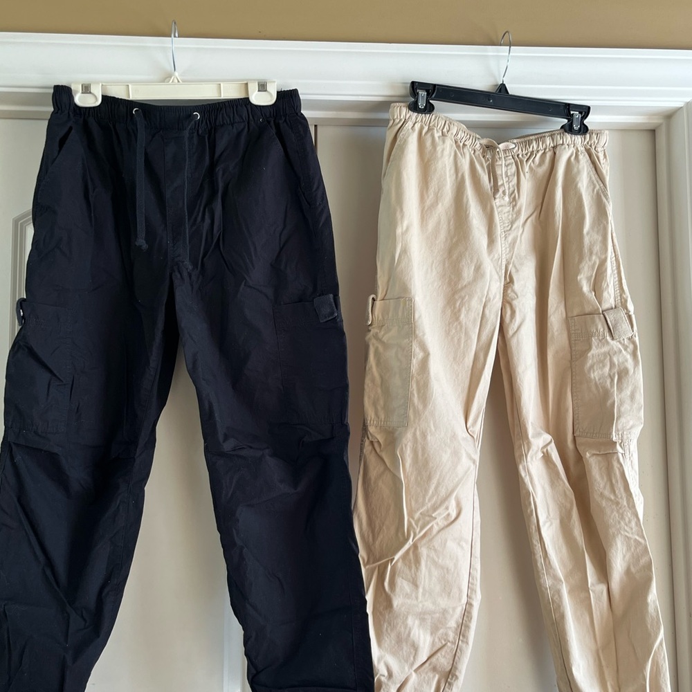 Women’s Black and Tan Cargo Pants